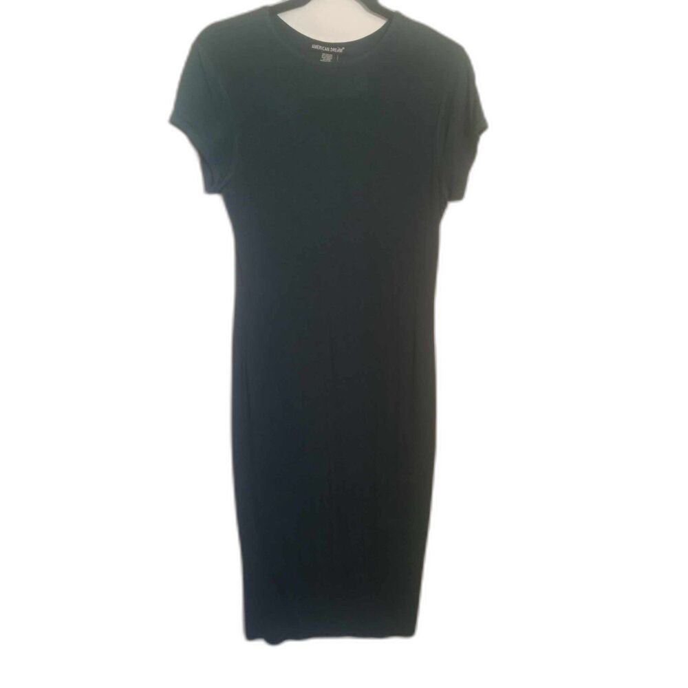 Midi Teal American Dream Bodycon T- Shirt Dress Medium